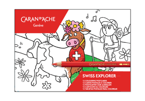 スイス エクスプローラー塗り絵ポストカード