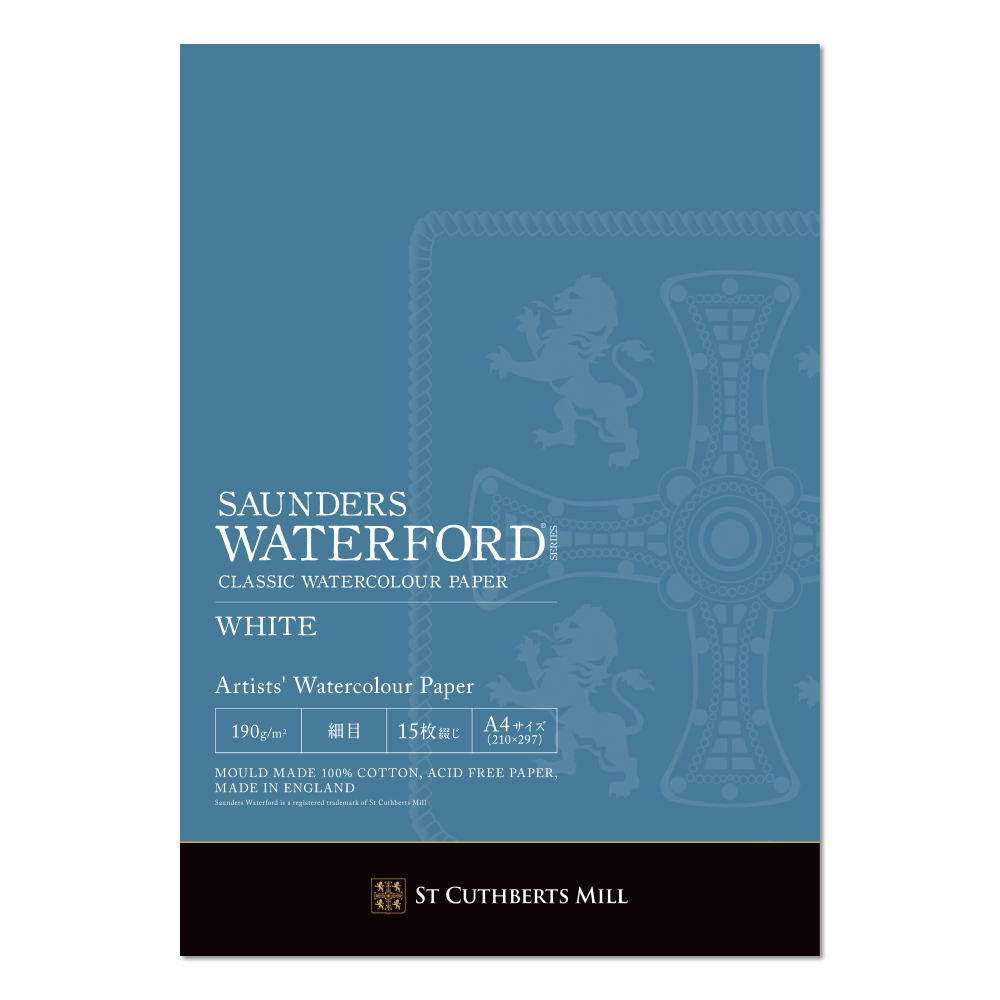 ウォーターフォード ホワイト細目・クレスター 水彩紙A4パッド新登場 