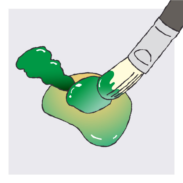 絵具の溶かし方