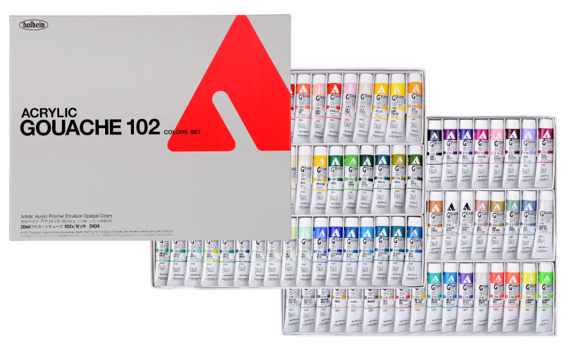 Holbein Artists' Acrylic Opaque Colors Gouache D418 36Colors Set Tube 20ml  Japan