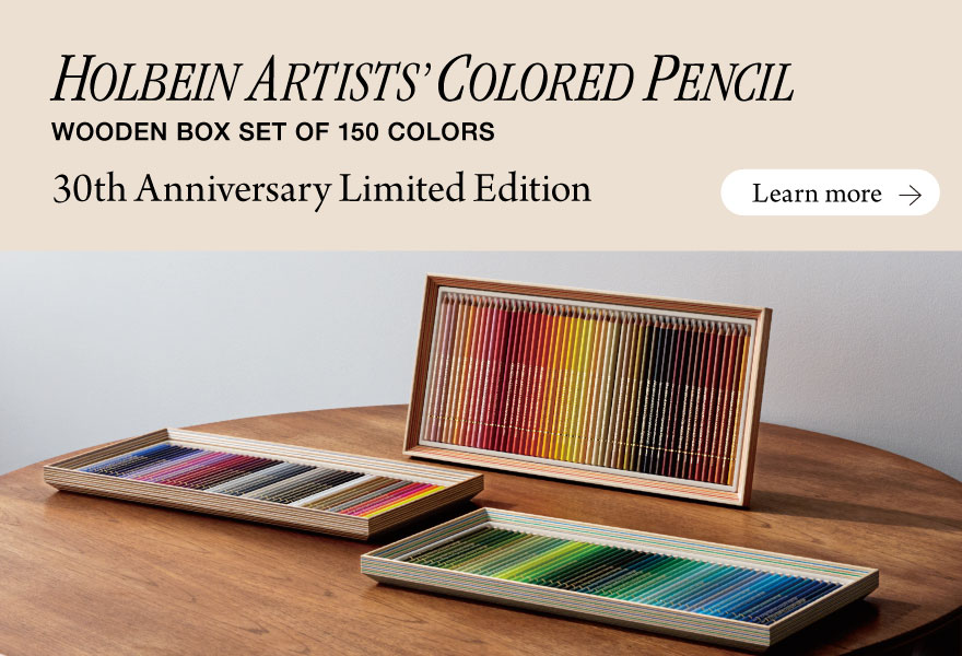 limited edition wooden box colored holbein pencils