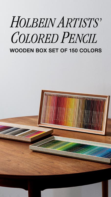 limited edition wooden box colored holbein pencils