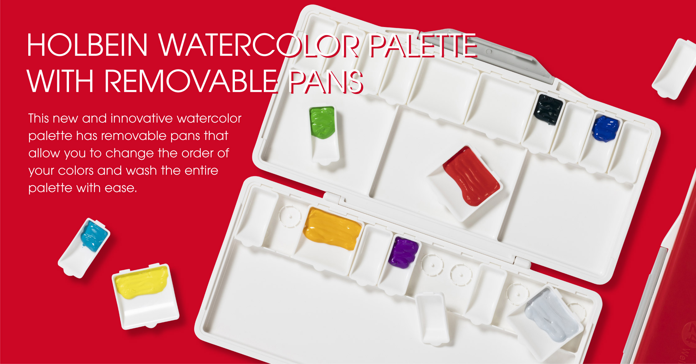 Holbein Watercolor Palette
    with Removable Pans